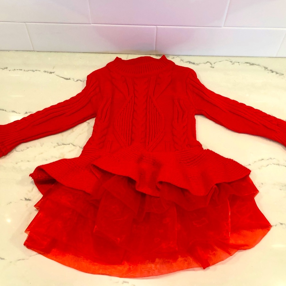 N E W! Girls red sweater dress!